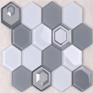 フォーシャン工場カスタムデザイン六角形モザイクタイル