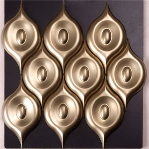 エンチャンテッドゴールドメタルの3Dパターン装飾タイル